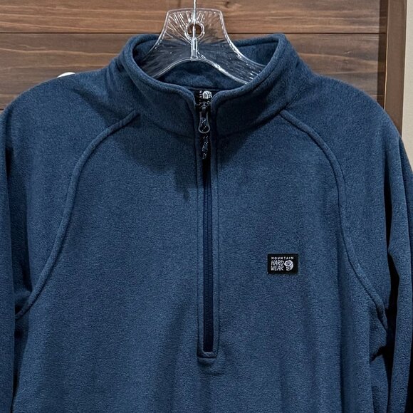 MOUNTAIN HARDWEAR MICROCHILL 1/4 ZIP PULLOVER MEN'S MEDIUM FLEECE COZY BLUE NEW - Picture 5 of 8